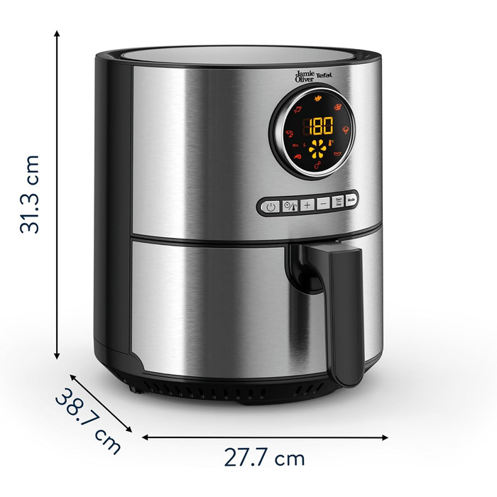Фритюрниця Jamie Oliver від Tefal, ємність 4,2 л, 8 автоматичних програм, цифровий сенсорний дисплей, EY11JD10