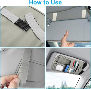 Організатор для сонцезахисного козирка автомобіля Linkstyle, шкіряні аксесуари для салону автомобіля, органайзер для сонцезахисних