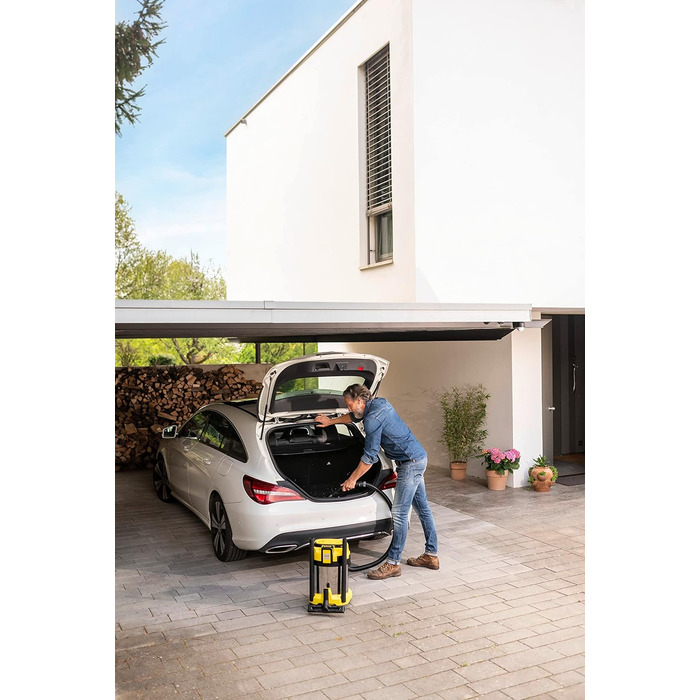 Акумуляторний пилосос для вологого/сухого прибирання Krcher WD 3-18, вкл. фільтр, щілинну та насадку для вологого/сухого прибиранн