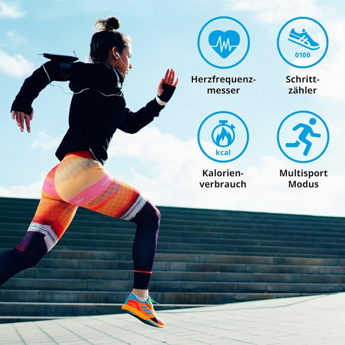 Інтегрований GPS, фітнес-трекер, пульсометр, крокомір, відстеження сну, кольоровий дисплей, будильник, захист від пилу та води), 4000 (