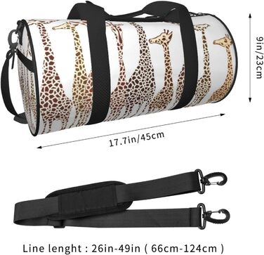 Мила спортивна сумка-дорожня сумка з жирафами для чоловіків та жінок, велика спортивна сумка-мішок