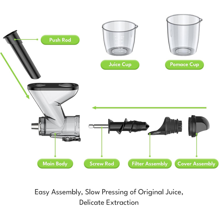 Насадка для жувальної соковижималки TPGSING для міксера Kitchenaid, відділення залишків соку, машини для фруктового соку для Kitchenaid, насадка для повільної соковижималки з подвійним жолобом подачі зі штангою для KitchenAid