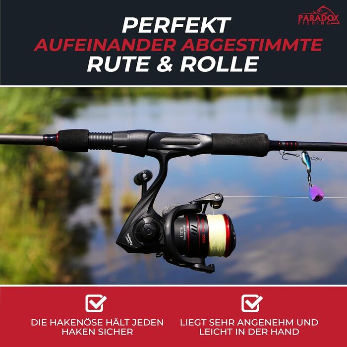 Спінінгове вудилище Firetiger I 2,1 м/2,4 м/2,7 м I 5-20 г/ 15-35 г/ 20-60 г I Вудилище для лову окуня I Вудилище для судака I Вудилище для щуки - Спінінгові вудилища 2,1 м 5-20 г котушка 2000, вудилище та котушка