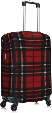 Чохол для багажу BAFAFA в червоно-чорну клітинку, захисний чохол для валізи, еластичний протиподряпинний пилозахисний чохол для подорожей, чорний, розмір 80