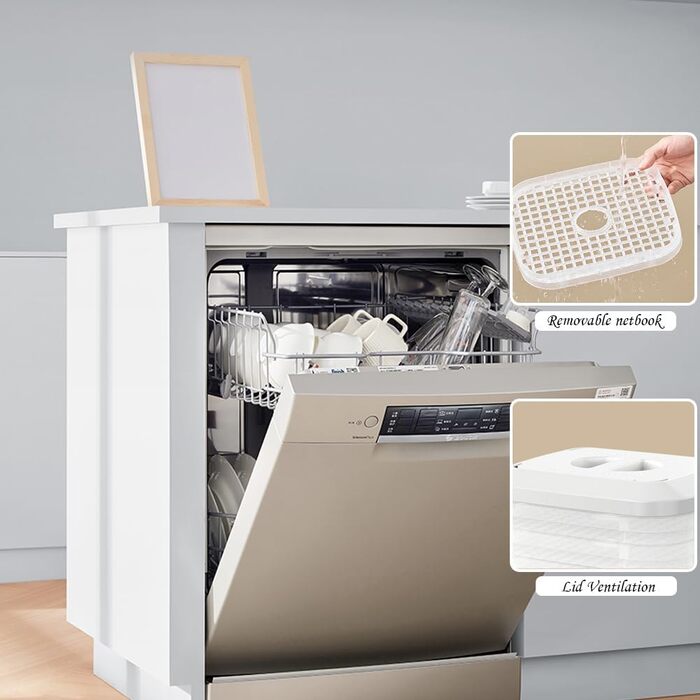 Дегідратор RANJIMA з 5 лотками для запасів, дегідратор для їжі Дегідратор з регулятором температури 3570C Таймер дегідратора Сушарка для харчових продуктів М'ясо Овочі Фрукти