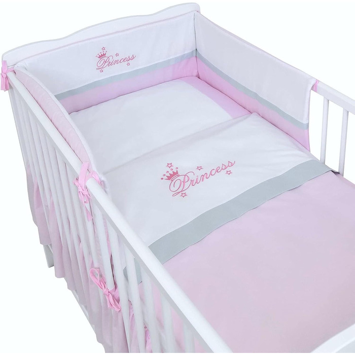 Комплект постільної білизни Generic Baby Deluxe, що трансформується в дитяче ліжко, біле, 140x70 см, Princess Bedding Set (Princess)