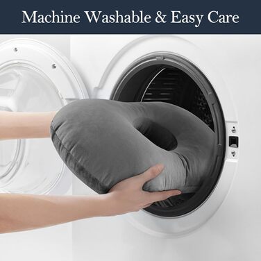 Амбушури для тих, хто спить на боці, більший вушний отвір для комфортного сну, регульовані амбушури з мяким чохлом, який можна прати ідеально підходять для догляду та підтримки проколотих вух (сірі)