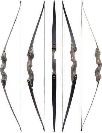 Рекурсивний лук MILAEM 60" (152 см), 30–60 фунтів, праворукий, дерев’яна рукоятка