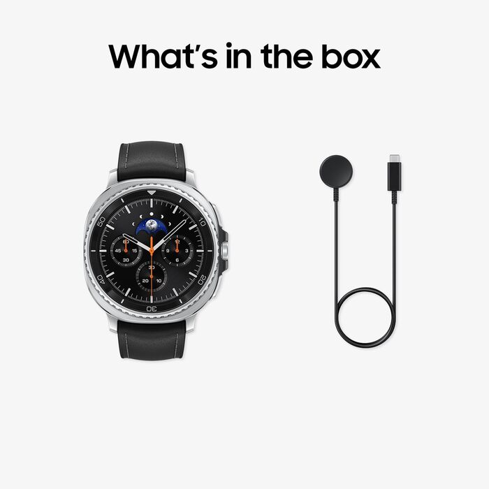 Розумний годинник Samsung Galaxy Watch8 Classic, фітнес-годинник та фітнес-трекер, гібридний ремінець та носимий дисплей, обертовий безель, 64 ГБ пам&39яті, 46 мм, Bluetooth, чорний, 3-річна гарантія виробника