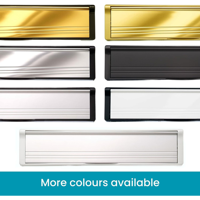 Дверна поштова скринька 30,6 см (12 дюймів) – чорний/полірований срібло