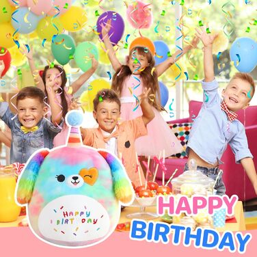 З днем народження м&39яка іграшка 10&39 райдужний песик м&39які іграшки мила плюшева подушка єдиноріг собака плюшева іграшка для дітей дівчинка хлопчик 25 см райдужний песик 25 см