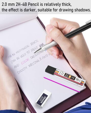 Набор механических карандашей для рисования и письма (5 шт + аксессуары)