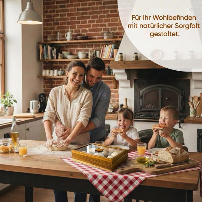 Дерев&39яна коробка для тіста для піци з лопаткою з акації 403010 см Коробка для розстойки та коробка для тіста Прозора кришка (1 коробка для тіста для піци)