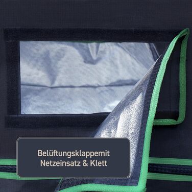 Тент для вирощування Rapid Teck Grow Zelt (60 x 60 x 120 см) Міні-теплиця для дому Чорно-зелений Гроубокс, шафа для вирощування, темна кімната, рослинний намет, теплиця для розсади, гроу-тент 60 x 60 x 120 см, Чорний/Зелений