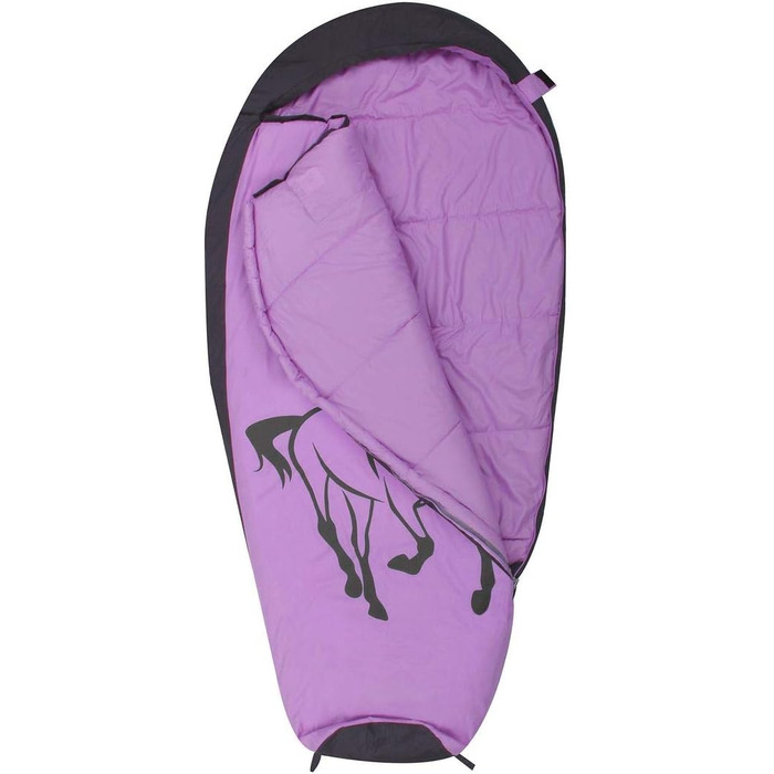 Ваш GEAR Дитячий спальний мішок Horse Mummy Sleeping Bag 180x90 см зручний літній спальний мішок 300 г/м Pink Grey екстра теплий