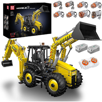 Екскаватор-навантажувач Model Building Set Remote Controled Electric 2239 Pcs Bulldozer Clamping Blocks Construction Kit Technolog