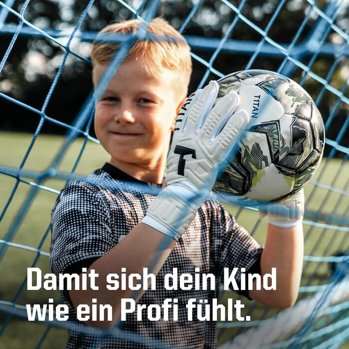 Воротарські рукавички T1TAN для дітей, класичні, юніорські, розмір 3-6, воротарські рукавички для хлопчиків, воротарські рукавички для дівчаток, футбольні воротарські рукавички для віку 3-10 років, дитячі воротарські рукавички, дихаючі 6 Classic 1.0 White