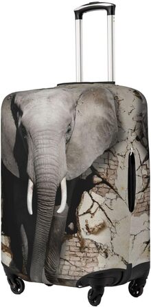 Чохол для валізи Слон, еластичний, що миється, захист багажу для подорожей та роботи (45,7 - 81,3 см), Чорний, Малий, 3D-