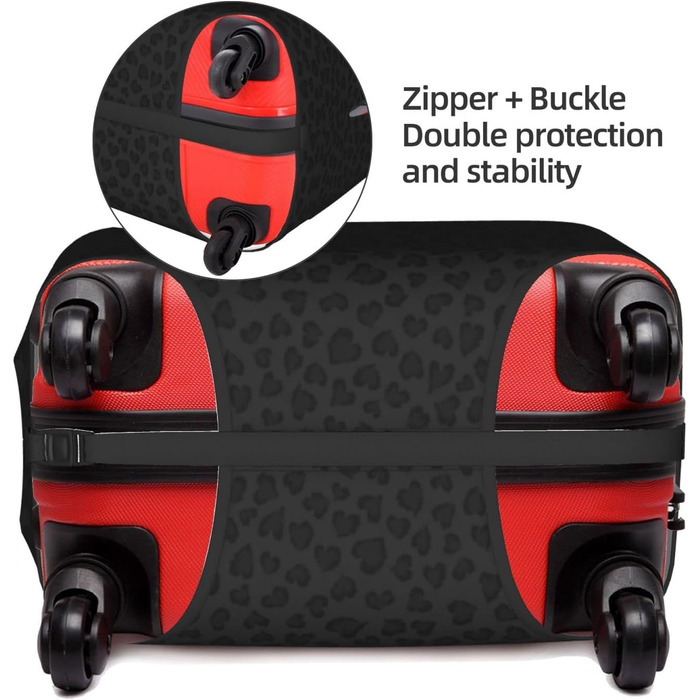 Валіза великого розміру (XL) з леопардовим принтом, білого кольору, пилонепроникна, з захистом для багажу. Аксесуари для подорожей.