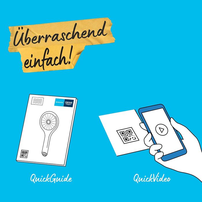 Економна душова лійка (ручна душова лійка з 3 режимами струменя, перемикання обертовим регулятором, універсальне підключення, силіконове кільце захищає від пошкоджень при падінні), квадратна, хром, 26092001, 110