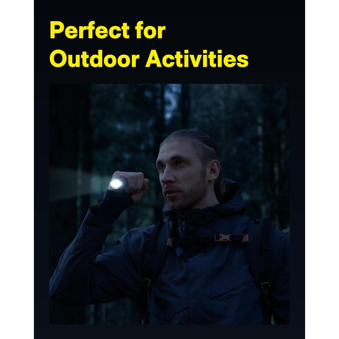 Тактичний акумуляторний світлодіодний ліхтарик HOTO з режимом стробоскопа, надзвичайно яскравий світлодіодний ліхтарик, працює від батареї, USB-C, водонепроникний IP68, потужний ліхтарик для кемпінгу, походів, полювання, активного відпочинку та надзвичайн
