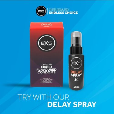 Презервативи EXS, ароматизовані, латексні з силіконовим лубрикантом, веганські, 12 шт