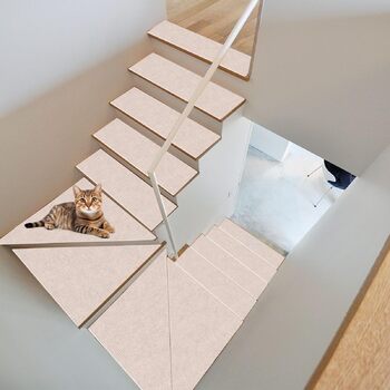 Сходинки для сходів 17 x 70 см, самоклеючі та протиковзкі, м&39який ворс, можна різати, багаторазові, 5 самоклеючих внутрішніх сходинок, килимове покриття для сходів для дітей та людей похилого віку, D