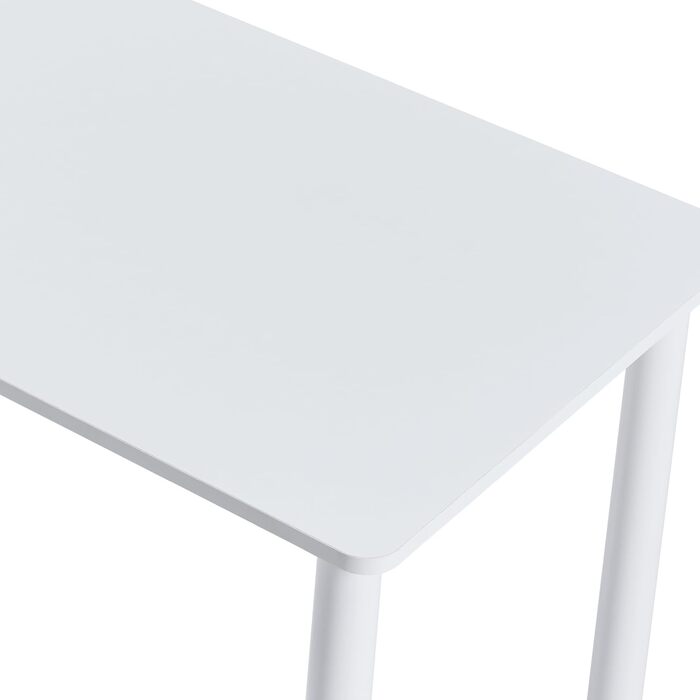 Обідній стіл Tammela, кухонний стіл на 4 особи, 120 x 60 см, прямокутна стільниця, сталеві ніжки, білий