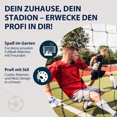 Футбольні ворота HUDORA XXL - Великі футбольні ворота для дітей та дорослих - Всепогодні та стабільні футбольні ворота з щільною сіткою для домашнього використання - Високоякісна стінка для зовнішніх воріт для відпочинку та тренувань (одинарні)