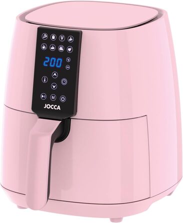 Аерофритюрниця 3.8 л Безмасляна фритюрниця 1450 Вт Аерофритюрниця Аерофритюрниця Аерофритюрниця Здорова кулінарія Світлодіодний сенсорний екран Енергозбереження (Рожевий)