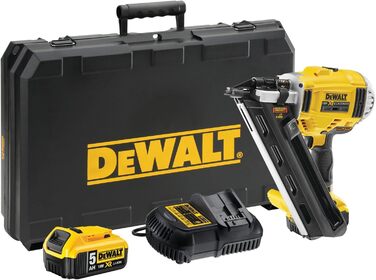 Акумуляторний цвяходер DEWALT 18 В DCN695P2 (для цвяхів з D-подібною та круглою головкою довжиною 50 - 90 мм, з одним вивільненням