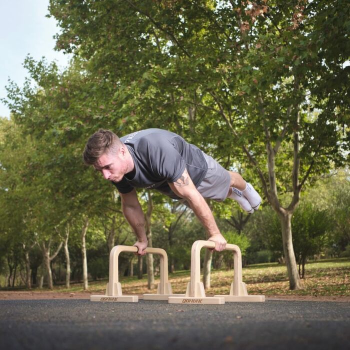 Дерев&39яні паралелети для калістеніки для віджимань, турнік для віджимань та тренажер, висота 30 см, нековзні, ідеально підходять для тренувань у парку або вдома