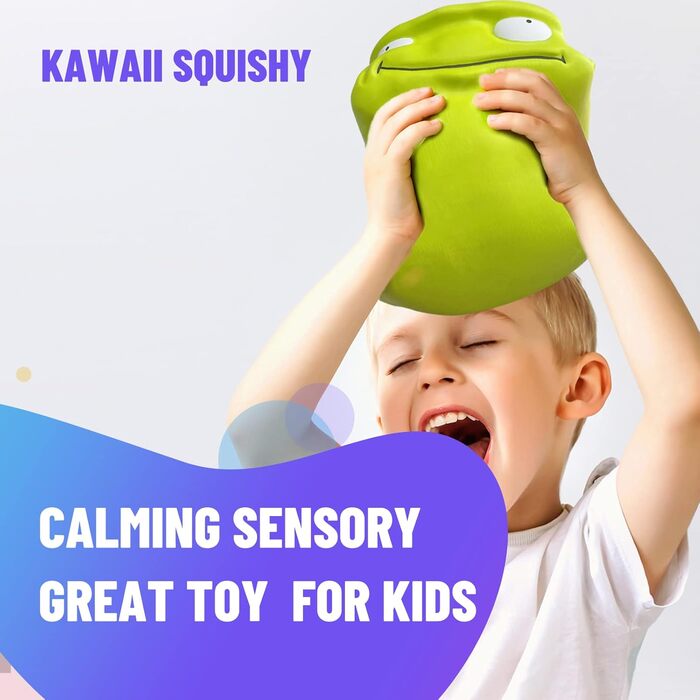 Іграшка-антистрес ANBOOR, великий зелений монстр Squishy, 24.9 см