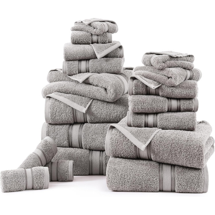 Набір рушників для ванної кімнати LANE LINEN, 100 бавовна, м'який банний набір, 6 банних рушників, 6 рушників для рук, 6 фланелей,