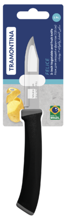 Ніж для овочів Tramontina Felice black, 78 мм (7081474)