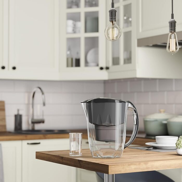 Фільтр для води AQUAPHOR Jasper Black вкл. 1 фільтр MAXFOR I Зменшує вапняний наліт і хлор I Графин на 2,8 л I Столовий фільтр для води I Розміщується в дверцятах холодильника.