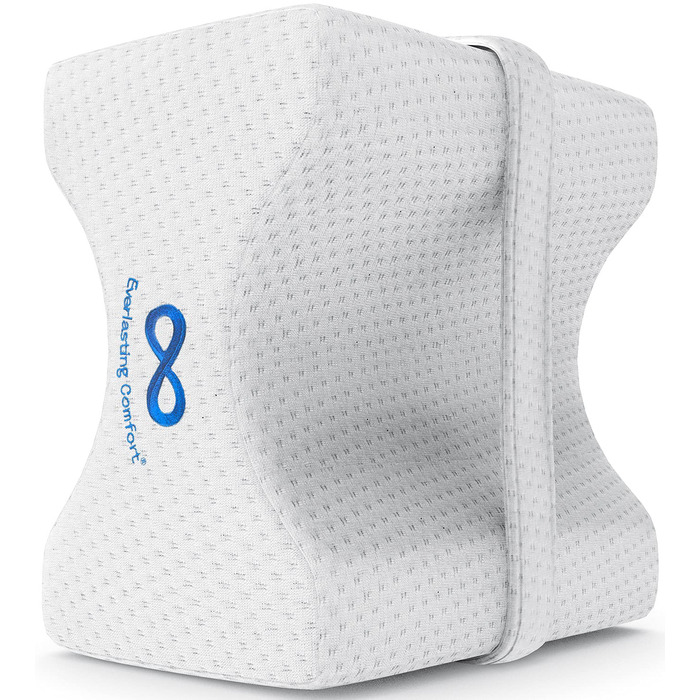 Колінна подушка Everlasting Comfort для сну - подушка для ніг для додаткового комфорту в області стегон, спини та колін - клиноподібна подушка для сну на боці з регульованим ремінцем та чохлом, який можна прати