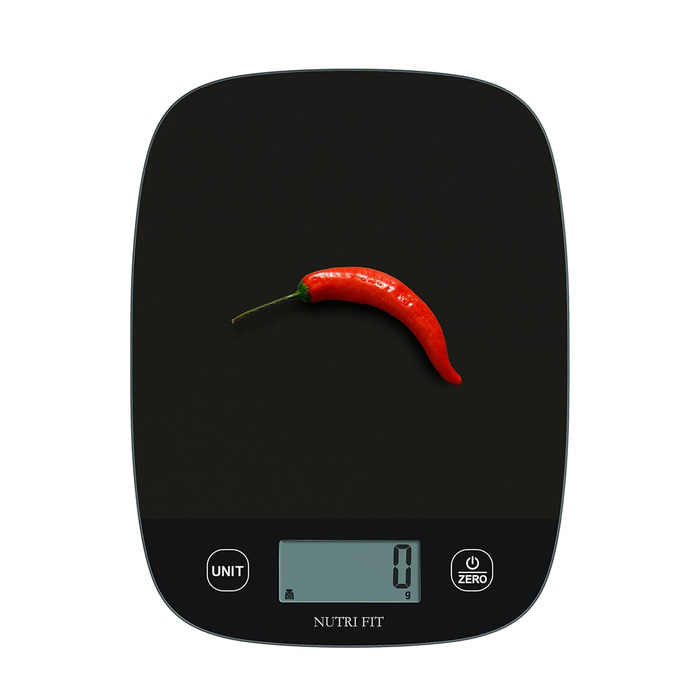 Цифрові кухонні ваги NUTRI FIT, ультратонкі, електронні багатофункціональні кухонні ваги, великий дисплей, пластикова платформа, 5