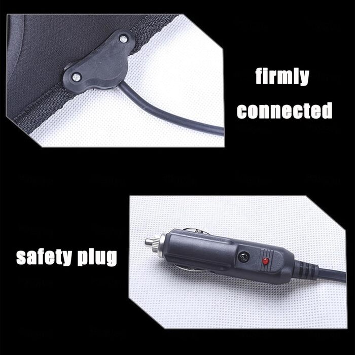 Чохли для сидінь NURII з підігрівом 12 В, інтелектуальне керування, регульована температура Підігрів сидінь Uto 12 В Універсальні комфортні чохли для сидінь Uto для вантажівки, -1Pckung 1Pckung (G, 1 упаковка)