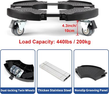 Рослинний валик круглий Ø 40-54см вантажопідйомність 200 кг, рослинний валик на відкритому повітрі з колесами, що обертаються на 3