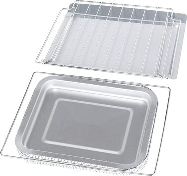 Духова фритюрниця Russell Hobbs 5-в-1 фритюрниця, міні-духовка, гриль, тостер, функція підтримки тепла Express (20 л, піца ø 30 см, включаючи кошик для смаження, деко та решітка для гриля) Конвекційна піч 26680-56 Нова духова шафа