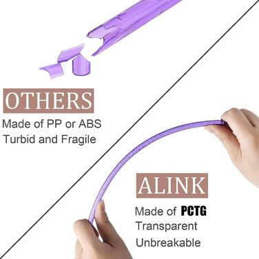 Багаторазові прозорі пластикові соломинки ALINK 12 Pack Glitter, тверді трубки-тумблери довжиною 27,9 см зі щіткою для чищення (12