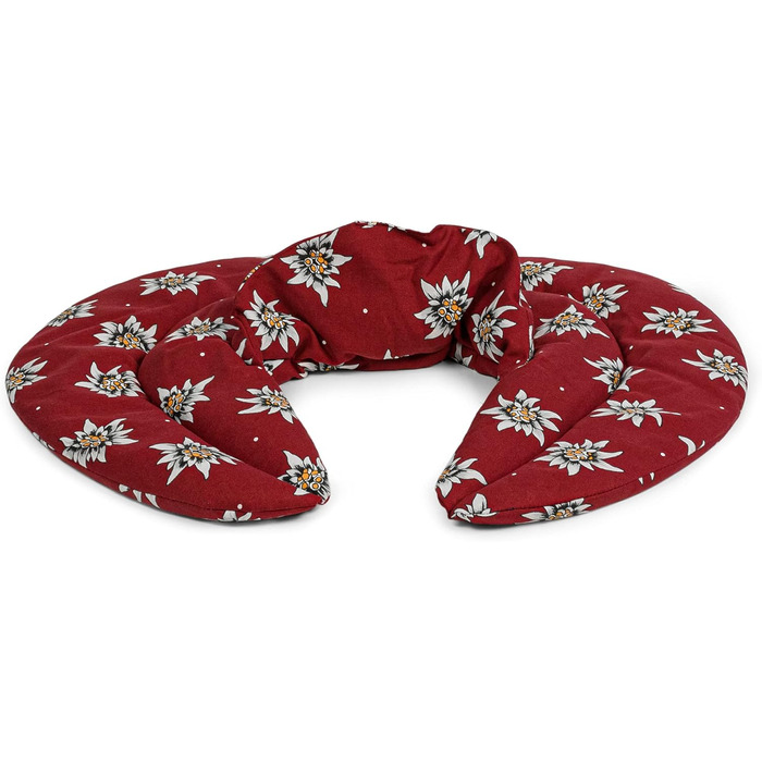 Подушка для шиї GIRAFFENLAND з коміром-стійкою, квітка едельвейса - подушка з вишневих кісточок - подушка для шиї, нагрівальна подушка - дуже затишна грілка для шиї