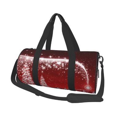 Яскрава дорожня сумка З Різдвом, спортивна сумка для чоловіків та жінок, велика сумка для подорожей, сумка-мішок зі сніжинками