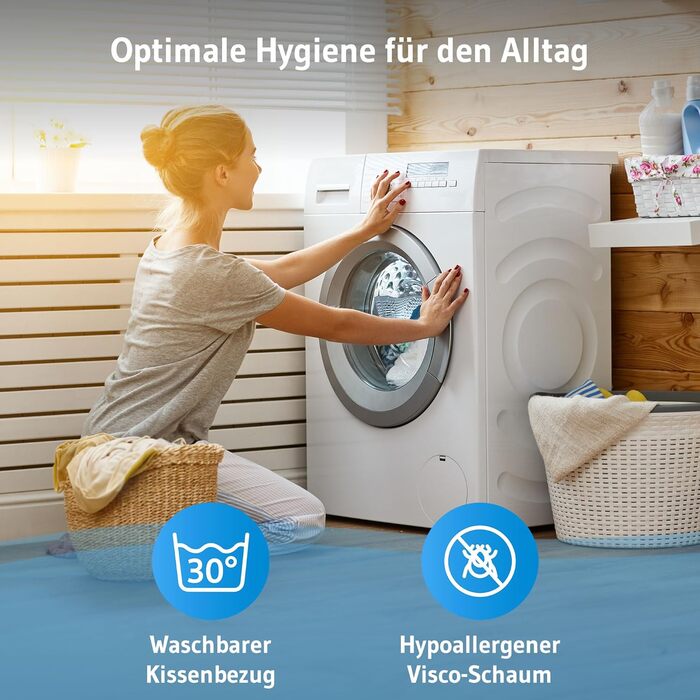 Ергономічна подушка Elora, м&39який чохол зі 100 органічної бавовни, подушка для підтримки шиї, розроблена експертами зі сну, подушка з піни з ефектом пам&39яті для сну на боці, подушка для шиї 40x60x12, подушка для сну на спині