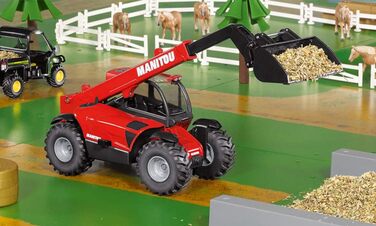 Телескопічний навантажувач Manitou, 132, метал/пластик, червоний, рухома стріла навантажувача, 3067