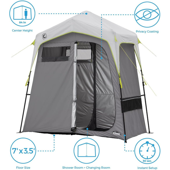 Намет-душ CORE Instant Camping Utility з роздягальнею