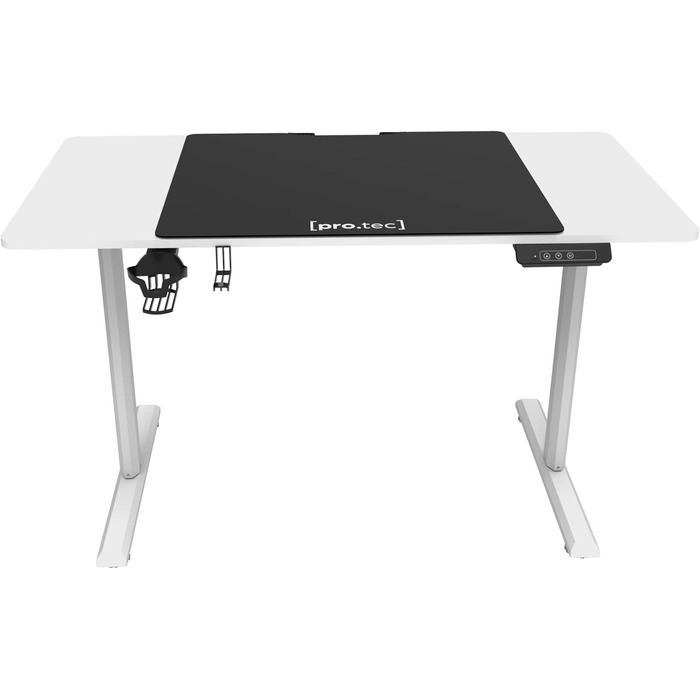 Письмовий стіл з регульованою висотою Pomona 110 x 60 см Електричний комп&39ютерний стіл на колесах Стоячий робочий стіл висотою від 72 до 117 см Функція пам&39яті Білий Білий 110 x 60 см