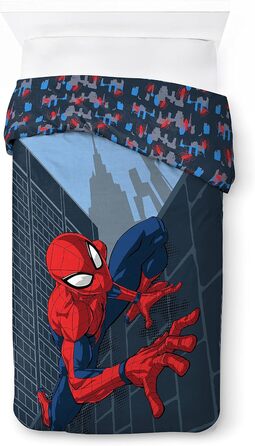 Комплект дитячої постільної білизни Marvel Spiderman City Streets 100 бавовна 135x200 см односпальний розмір - підодіяльник наволо
