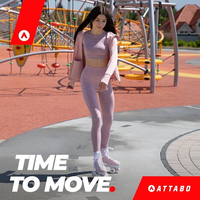 Жіночі роликові ковзани ATTABO Serena, розмір 36-41 EU, регульований розмір, алюмінієві ковзани ABEC-3, шкіряний верх, захист пальців, безпечне гальмування, точна посадка, колеса 82A, 39